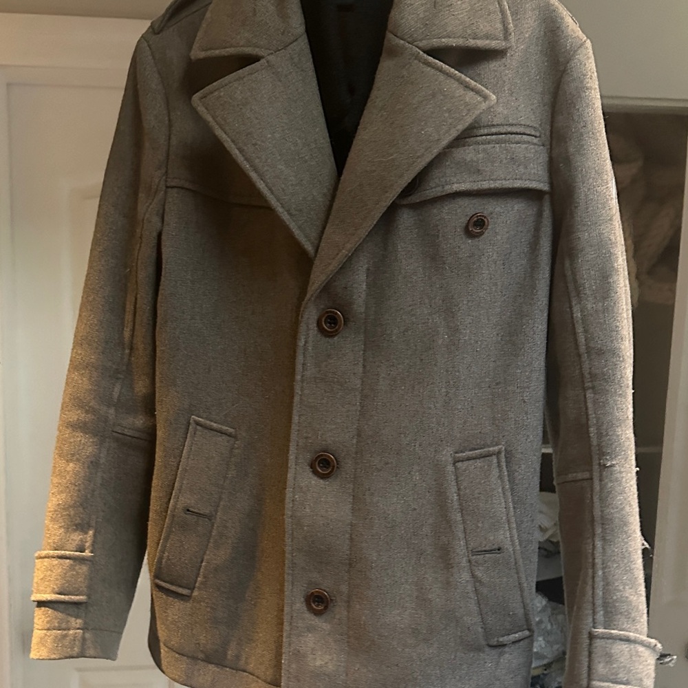 Hugo Boss Charcoal Pea Coat